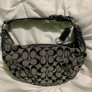 Small Signature Coach stitched shoulder bag